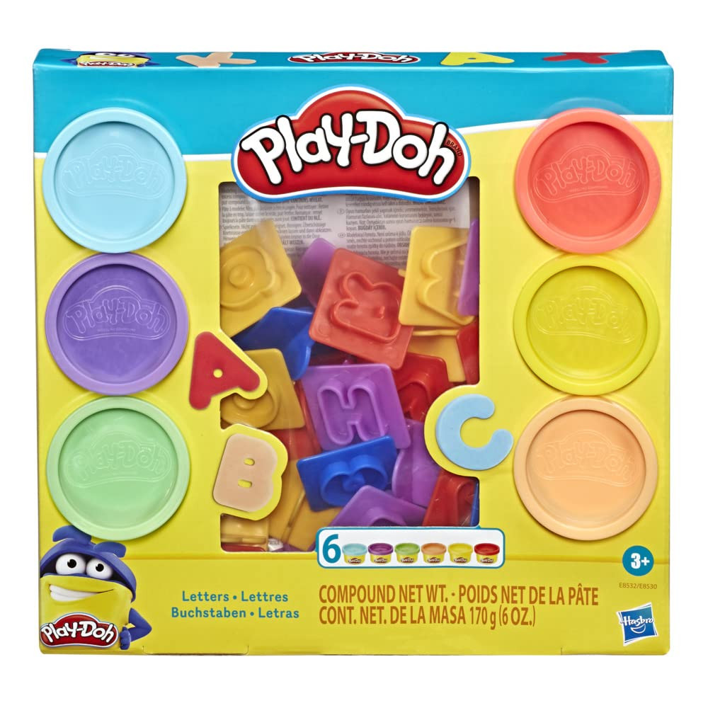 Play-Doh Fundamentals Letters with 26 Letter Stamper Tools, 6 Cans of Assort. Colors, Back to Sch... | Amazon (US)