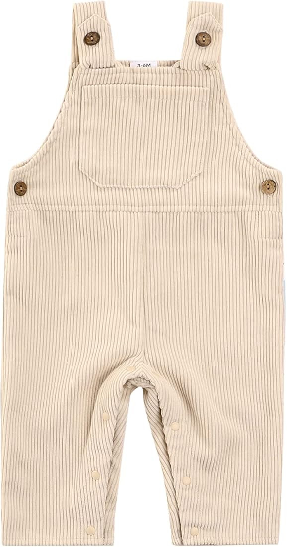 Arvbitana Newborn Baby Boy Girl Summer One Piece Button Suspender Overalls Jumpsuit Sleeveless Pl... | Amazon (US)