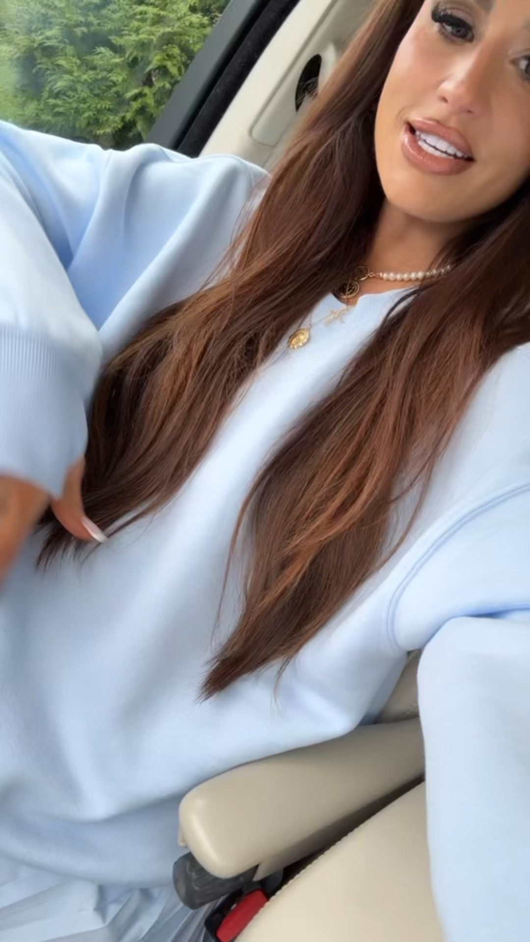 Not maternity, but super bump friendly in third trimester wearing a large top (25% off) and medium bottoms (40% off)

#LTKSaleAlert #LTKWatchNow #LTKBump