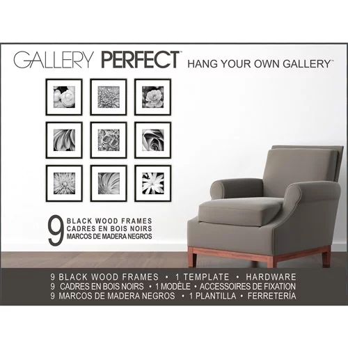 Pinnacle Frames 9-Piece Black Wood Frame Kit, 12" x 12" | Walmart (US)