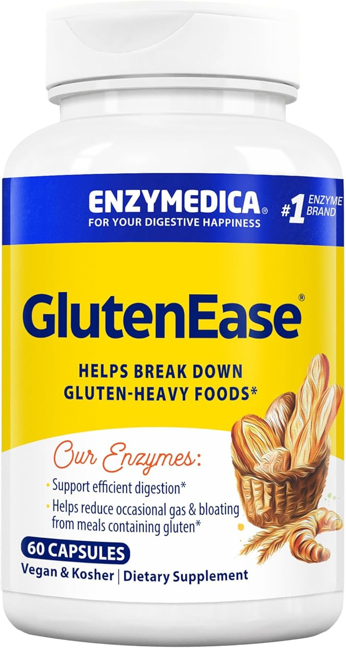 Enzymedica GlutenEase, Digestive Enzymes for Food Intolerance, Support for Hidden Gluten & Cross-... | Amazon (US)