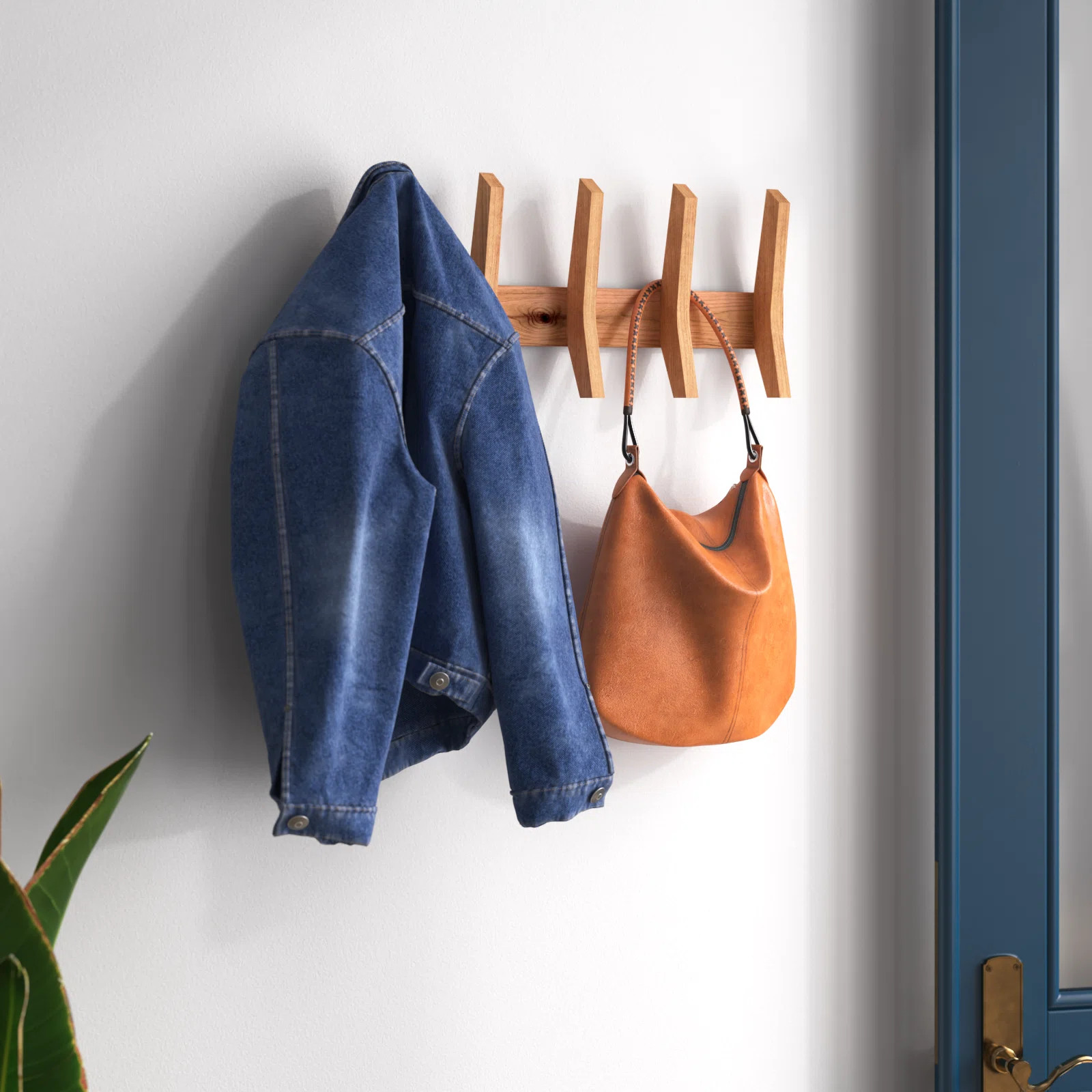Mercury Row® Sifford Mid Century Coat Rack With 5 Wooden Hooks - Black & Reviews | Wayfair | Wayfair North America