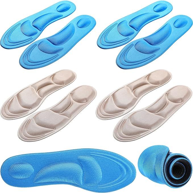 Shoe Insoles Women 4 Pairs Arch Support Insoles Breathable High Heel Inserts Cushion Inserts Shoe... | Amazon (US)