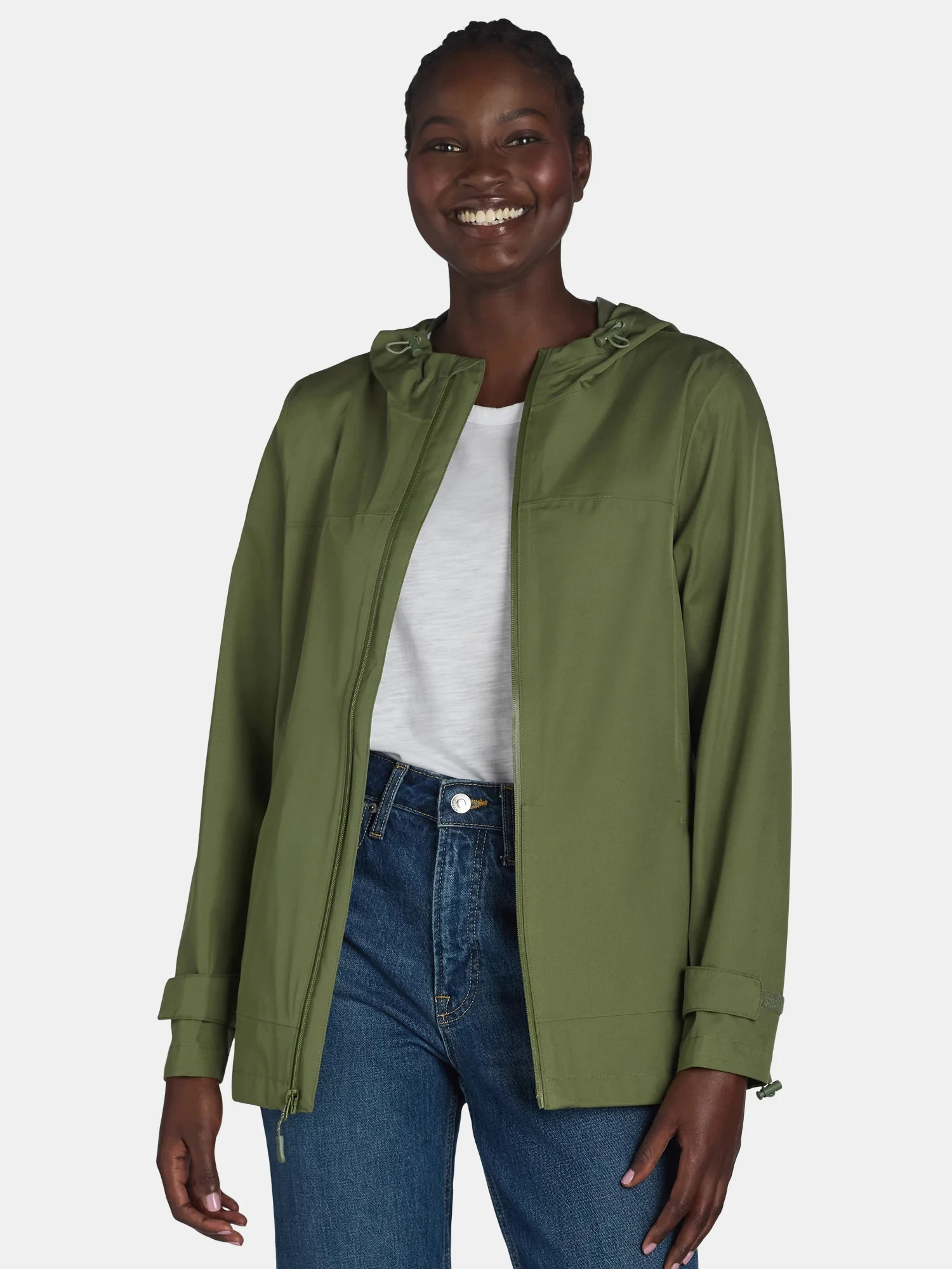 Time and Tru Women's and Women's Plus Rain Jacket, Sizes XS-3X | Walmart (US)