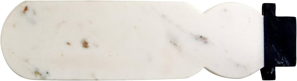 Creative Co-Op Marble Snowman Shaped Cheese and Cutting Board, White and Black | Amazon (US)