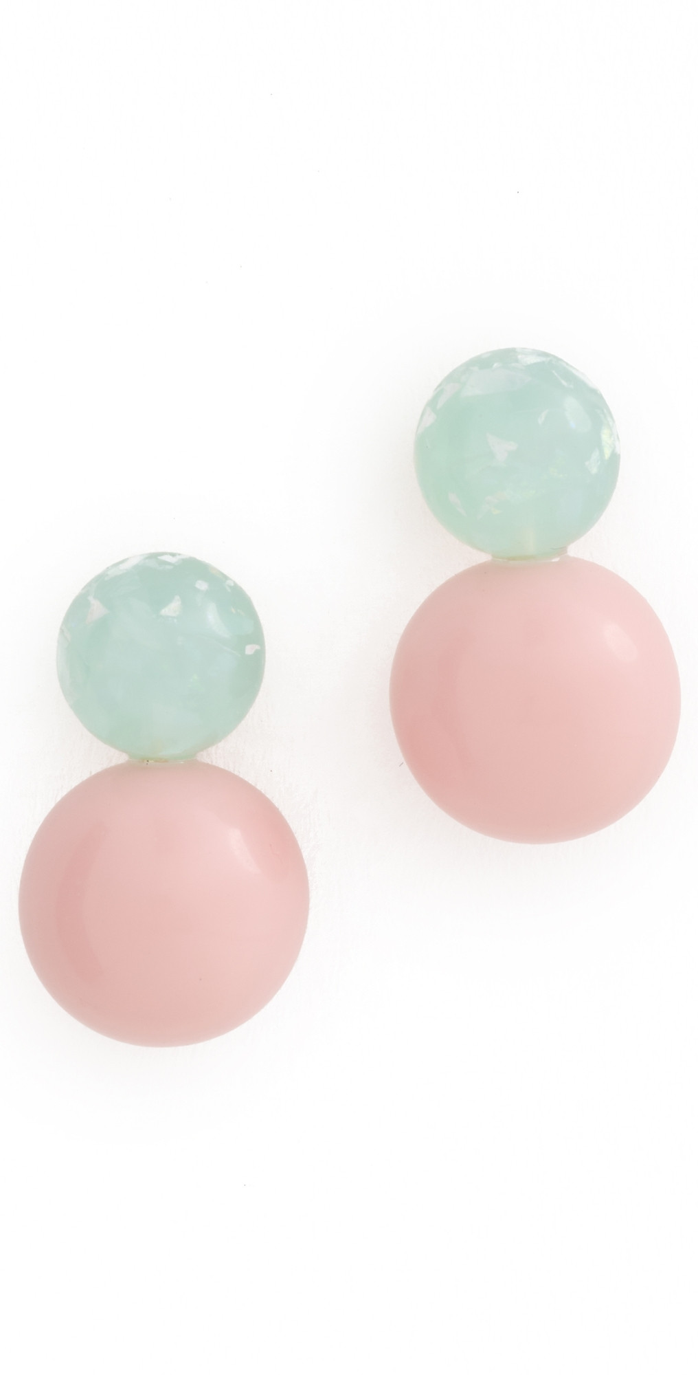 Lele Sadoughi Oasis Double Drop Earrings Blush Opal One Size | Shopbop