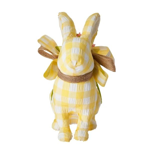 Way To Celebrate Easter Gingham Sitting Bunny, Yellow - Walmart.com | Walmart (US)
