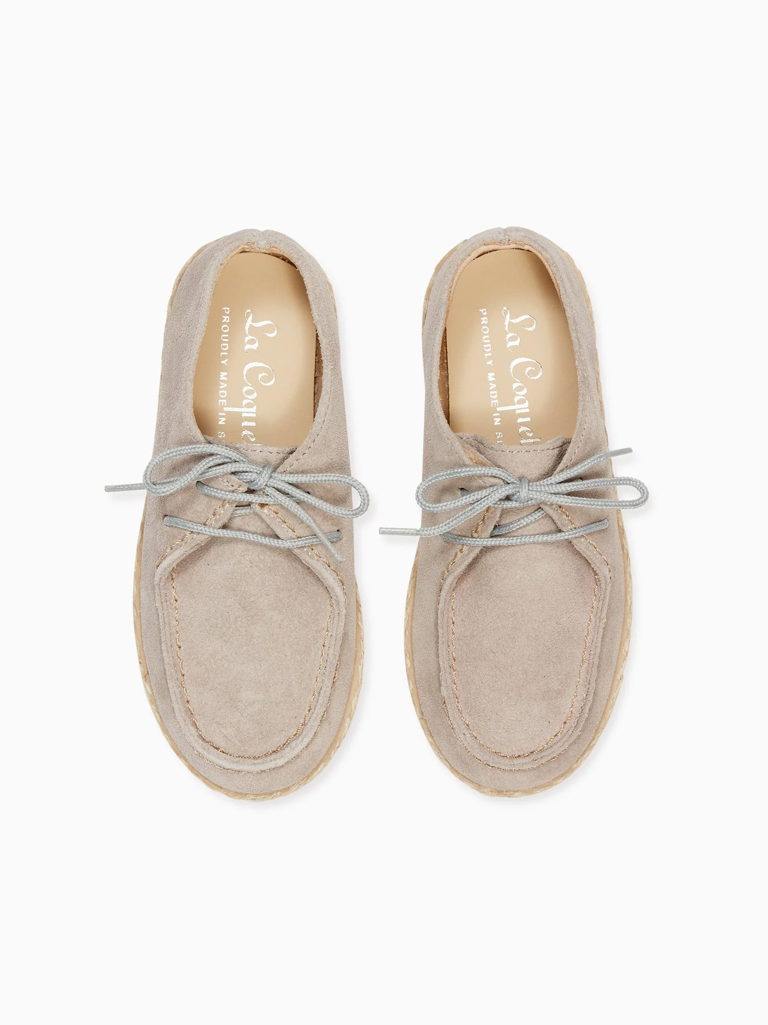 Grey Maddox Suede Boy Espadrille | La Coqueta (US)