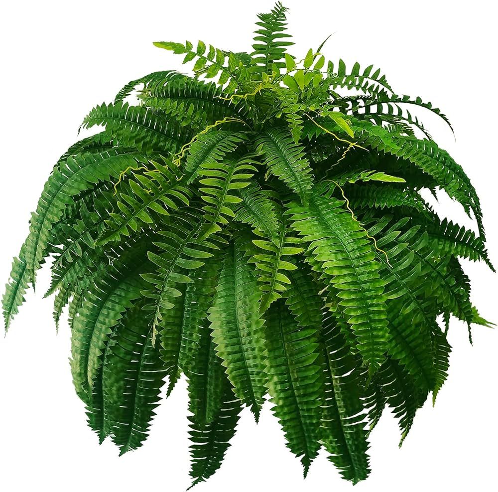 Silky Artificial Boston Fern Bush, 48Inch Artificial Plants, Suitable for Decorating Office, Pati... | Amazon (US)