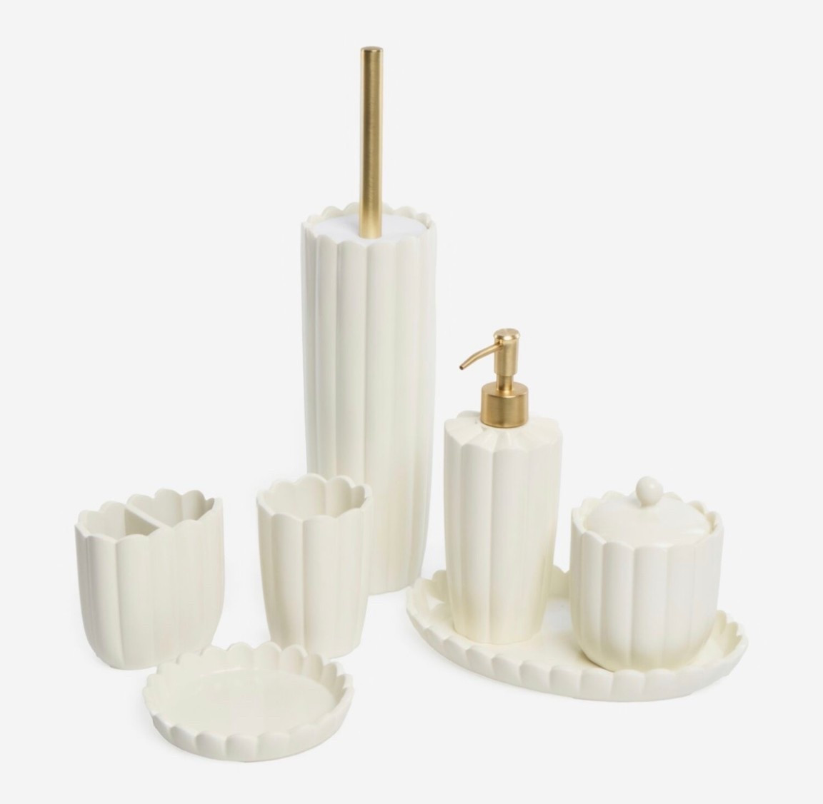 Cream fluted bathroom set 

#LTKuk #LTKeurope #LTKhome