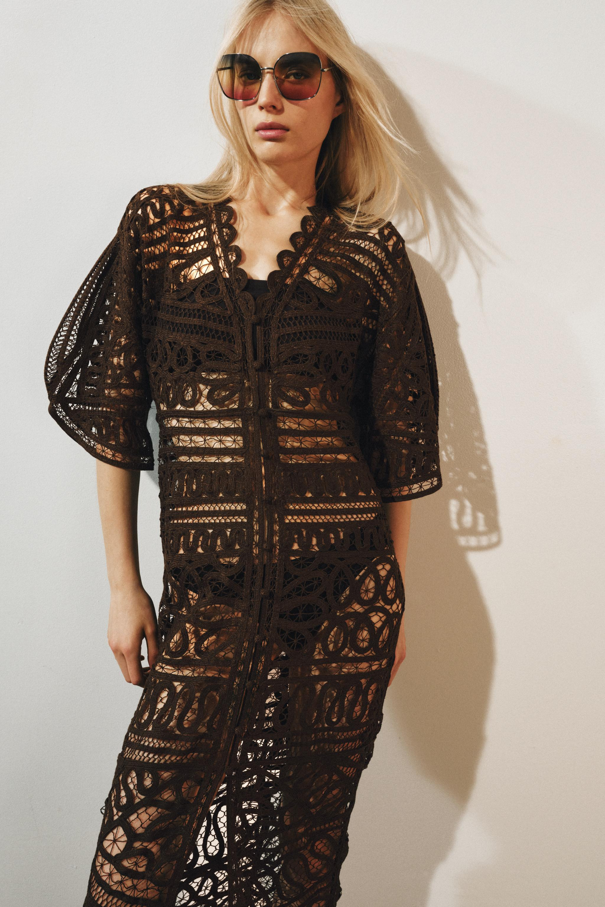 ZW COLLECTION LONG CROCHET DRESS | Zara US