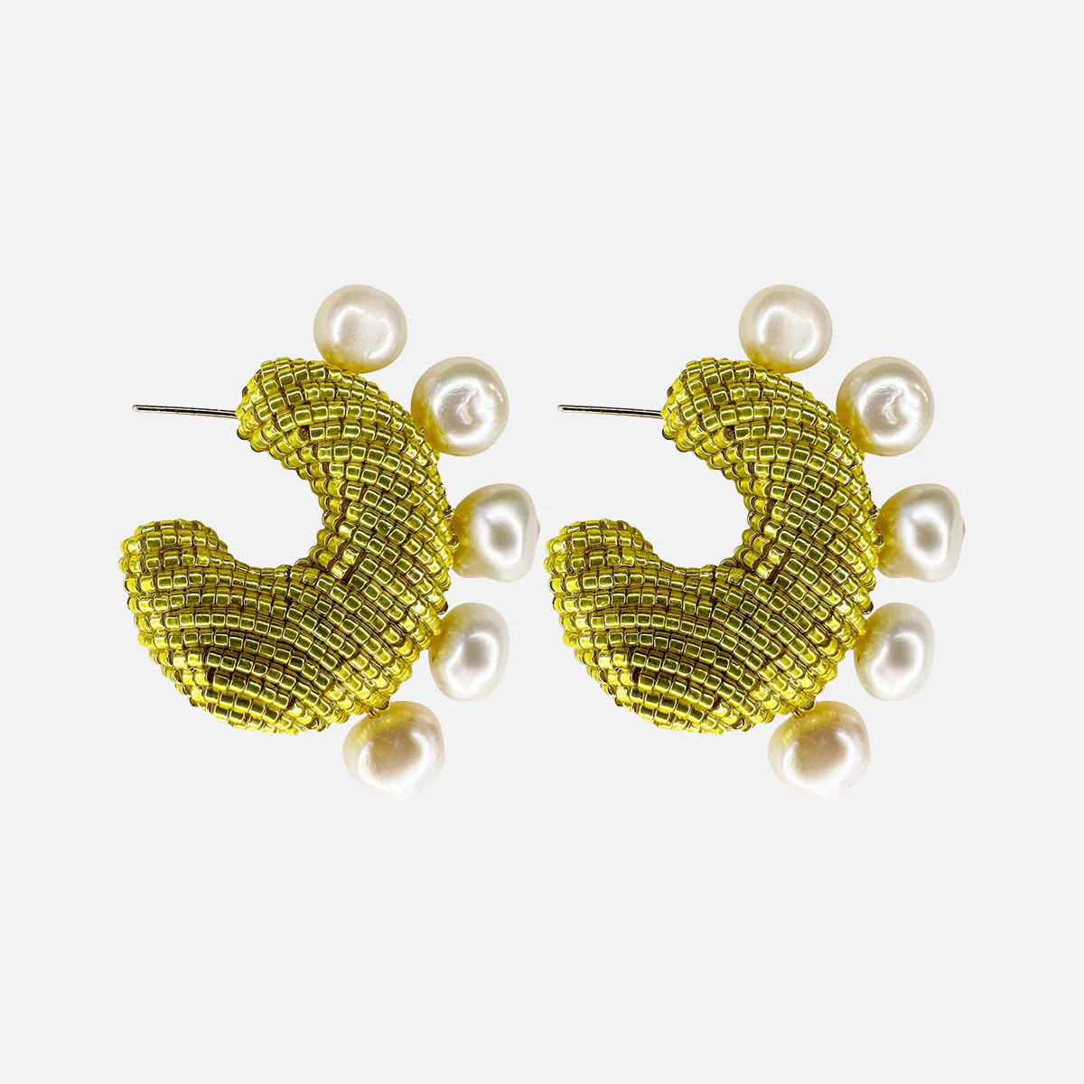 Solito Pearled Earrings, Lemon | At Present