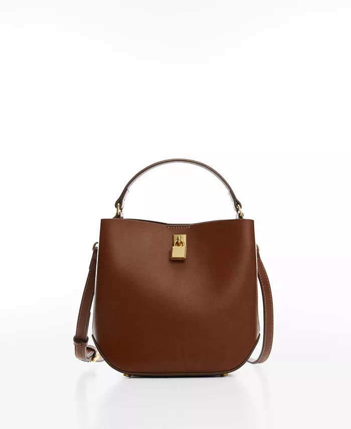 MANGO Women's Rear Padlock Detail Mini-Shopper Bag - Macy's | Macy's
