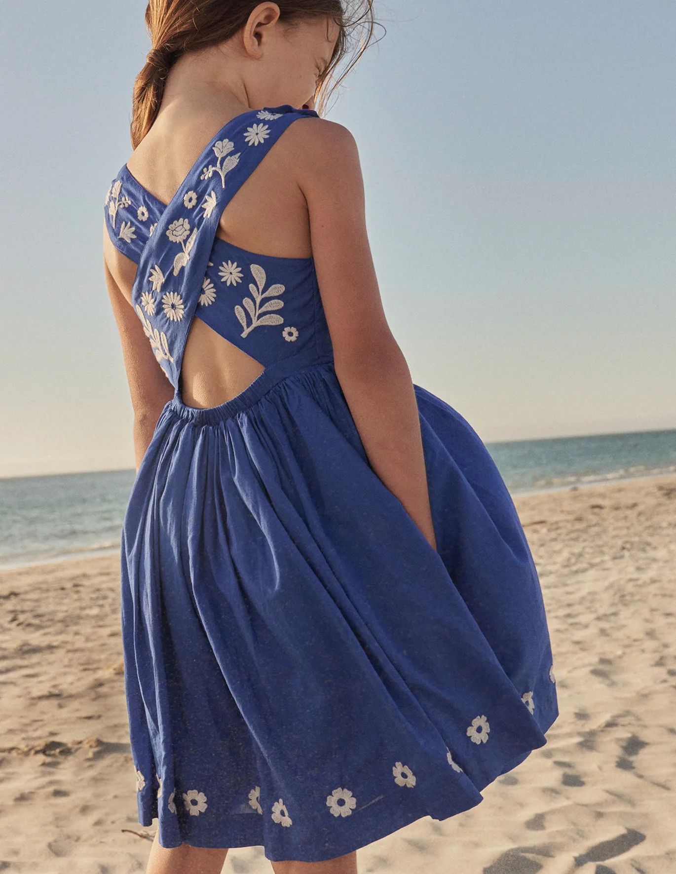 Embroidered Cross-Back Dress | Boden (US)