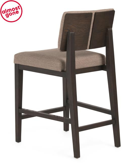 20x39 Carlo Performance Fabric Solid Wooden Frame Counter Stool | TJ Maxx