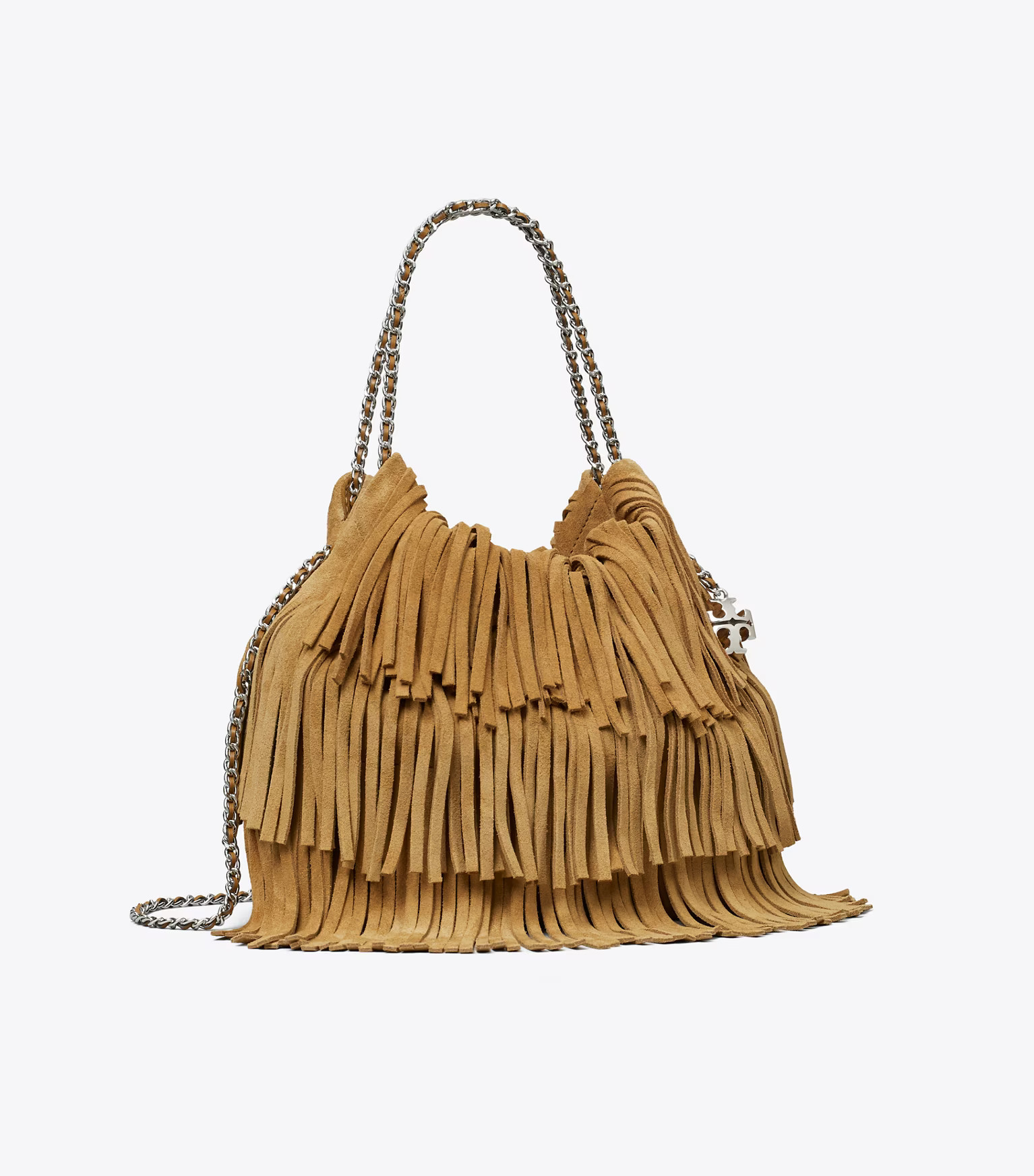 MINI FLEMING SUEDE FRINGE HOBO BAG | Tory Burch (US)