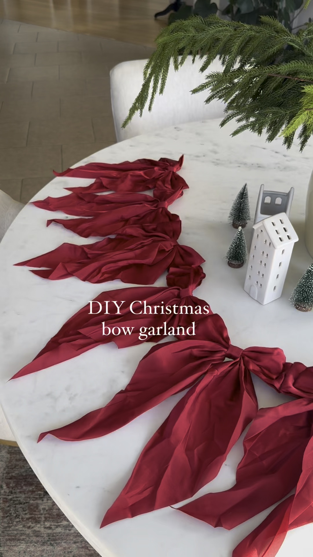 DIY Christmas how garland! I recreated this look using large hair clips and hot glue gun! @amazon @amazonhome #founditonamazon #amazonholiday #fallfavorites2024 #amazonhome #amazon #christmasdecor #holidaydecor #bowgarland #bow #garland #diychristmas #diychristmasdecor 

#LTKWatchNow #LTKHoliday #LTKSeasonal