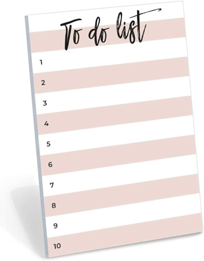 Small to-Do List Notepad, Large Sticky Notes, Peach, 50 Pages, 4x6" inches by Daily Ritmo | Amazon (US)
