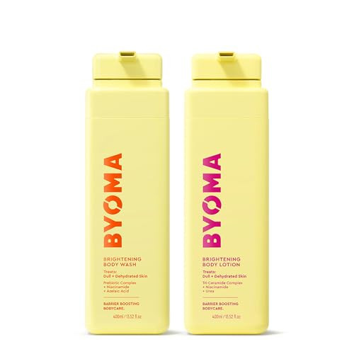 BYOMA Brightening Body Wash & Lotion Bundle – For Dull, Dehydrated Skin – Niacinamide & Azelaic Acid to Brighten, Even Tone & Support Skin Barrier – 13.52 fl oz +16.9 fl oz | Amazon (US)