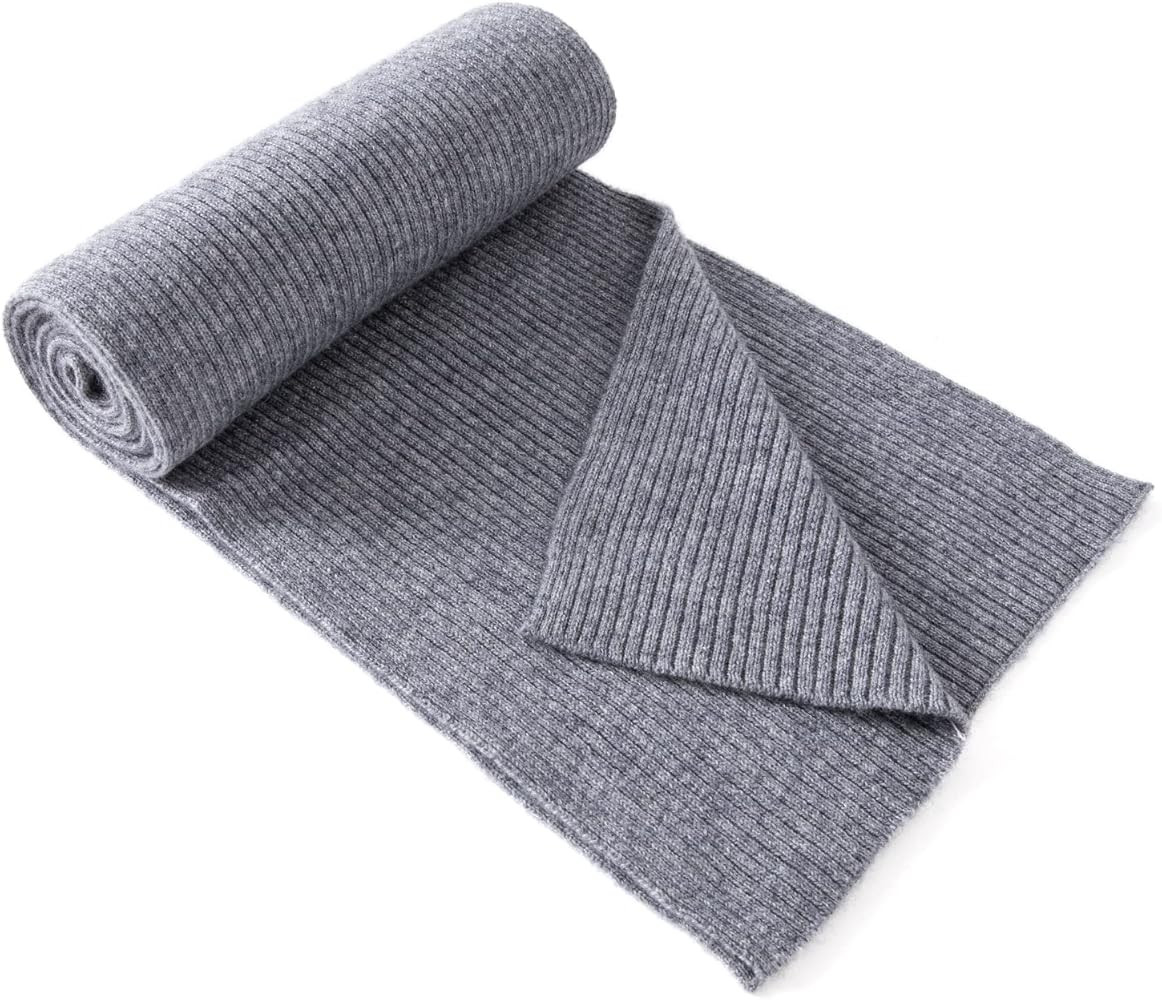 Lallier Cashmere Wool Scarf, Ultra Soft Classic Ribbed Solid Color Winter Scarf for Men and Women... | Amazon (US)
