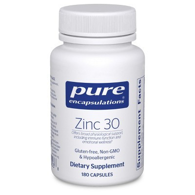 Pure Encapsulations Zinc 30 mg - Immune System Support, Growth and Development, Wound Healing, Prostate, and Reproductive Health - 180 Capsules | Target