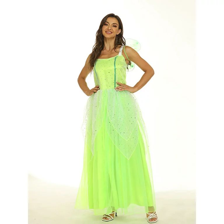 Listenwind Fairy Princess Dress Tinkerbell Costume Adult Kids Women Girls Fancy Dress Up Birthday... | Walmart (US)