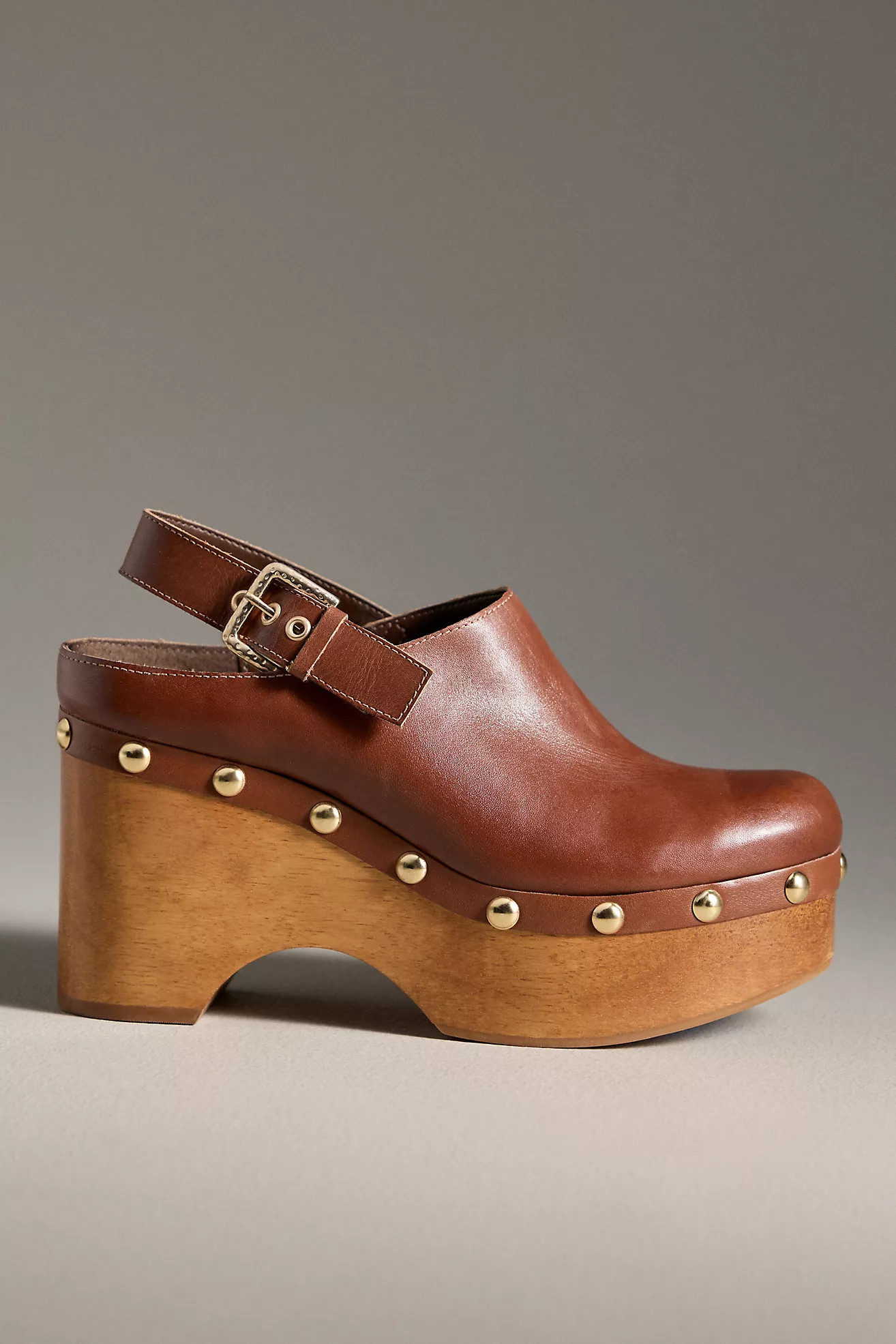 Dolce Vita Adelan Wood-Bottom Clog Heels | Anthropologie (US)