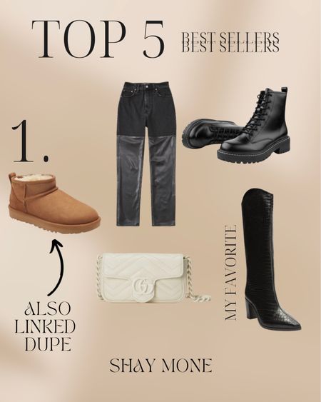 My top 5 for November! Ugh low boots (linked dupe as well that's in stock), faux leather denim jeans, black combat boots, Gucci crossbody bag (great gift and can be worn as belt bag), and my favor wit black boots 

#LTKshoecrush #LTKstyletip #LTKGiftGuide