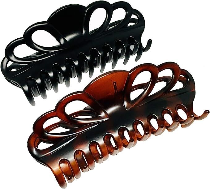 Marrie Hair Clips for Women Large Strong Jumbo Clip Claw for Thick Hairs * Pack of 2 * | Amazon (UK)