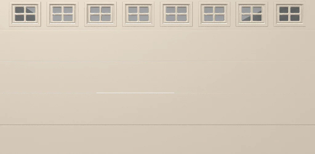 Wayne Dalton Classic Steel Model 8500 16-ft x 8-ft 16.22 R-Value Insulated Double Garage Door with Windows one_size in Brown | 8500CTMPALSTCKI168 | Lowe's