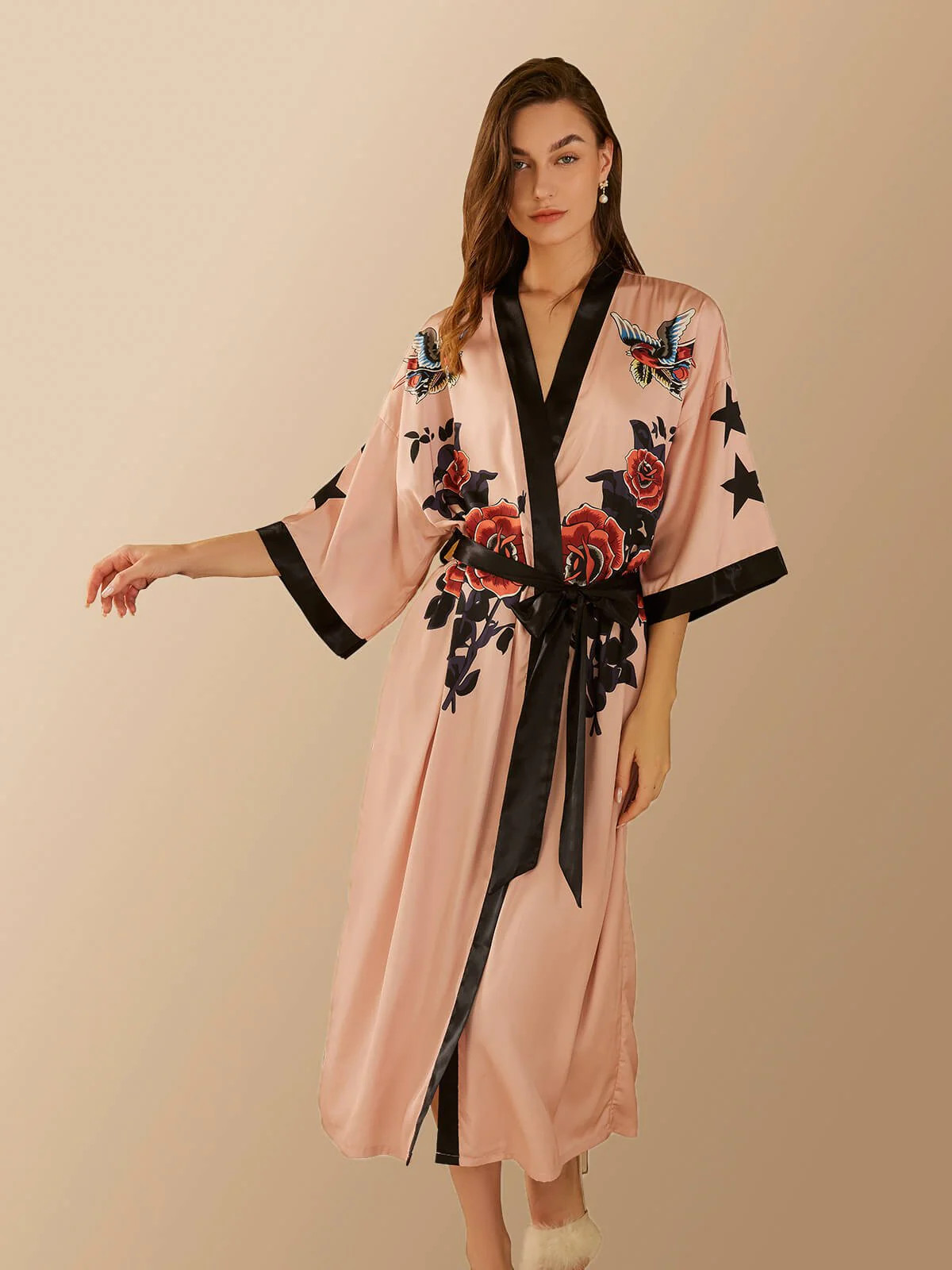 Rose Butterfly Kimono Robe | ulivary