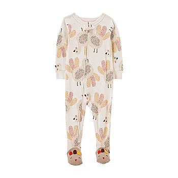 new!Carter's Toddler Unisex Crew Neck Long Sleeve Footed Pajamas | JCPenney