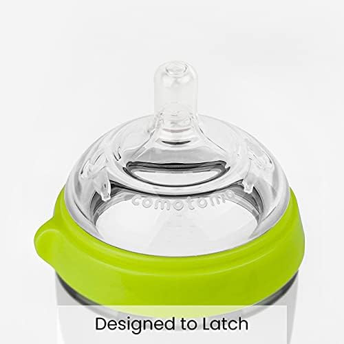 Comotomo Baby Bottle, Green, 8 oz (2 Count) + Free Shipping | Amazon (US)