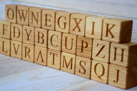 SALE 26 Wooden English Alphabet Blocks 1.6 Inches ABC Wood - Etsy Canada | Etsy (CAD)