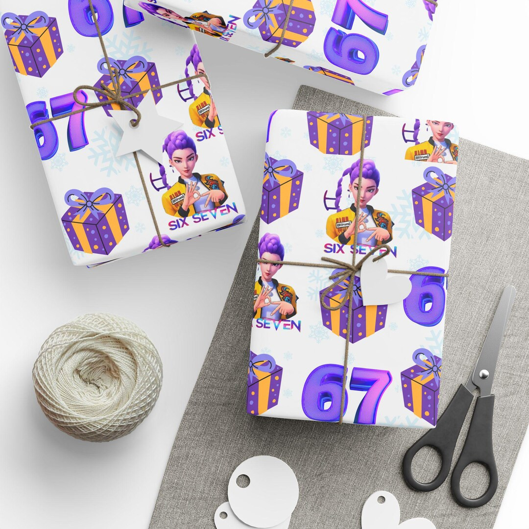 Six Seven 6 7 Meme Kpop Girls Wrapping Paper, Funny 67 Trend Christmas Wrapping Paper, Holiday Wr... | Etsy (US)