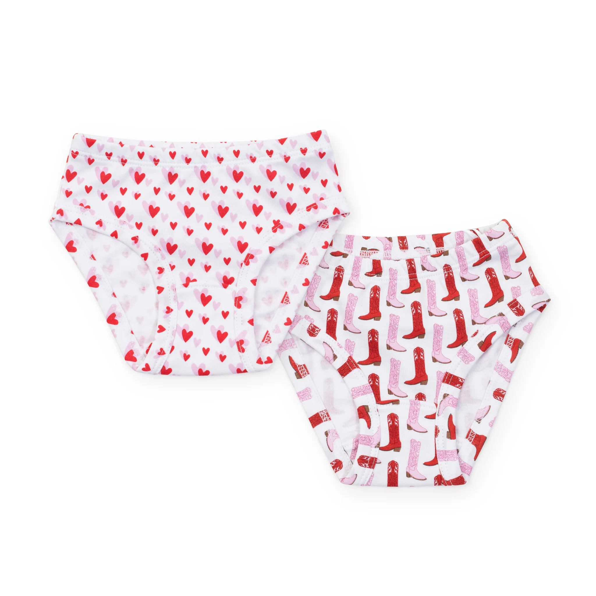 Lauren Girls' Underwear Set - City Boots/Heart to Heart | Lila and Hayes