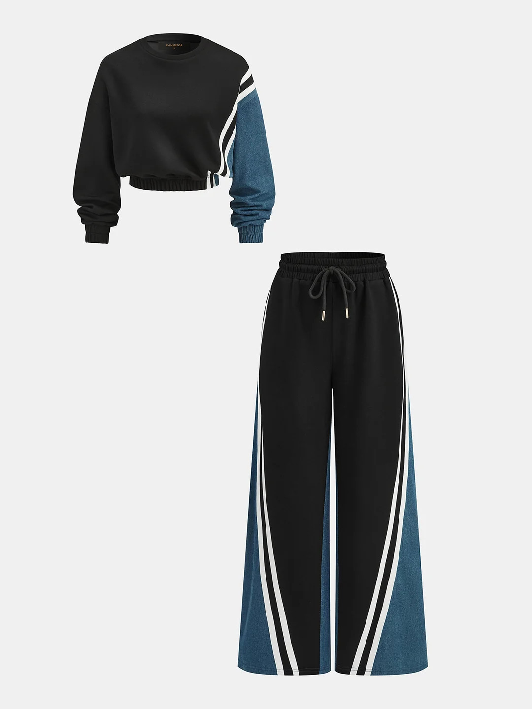 Color Block Casual Two Piece Tracksuit | Commense