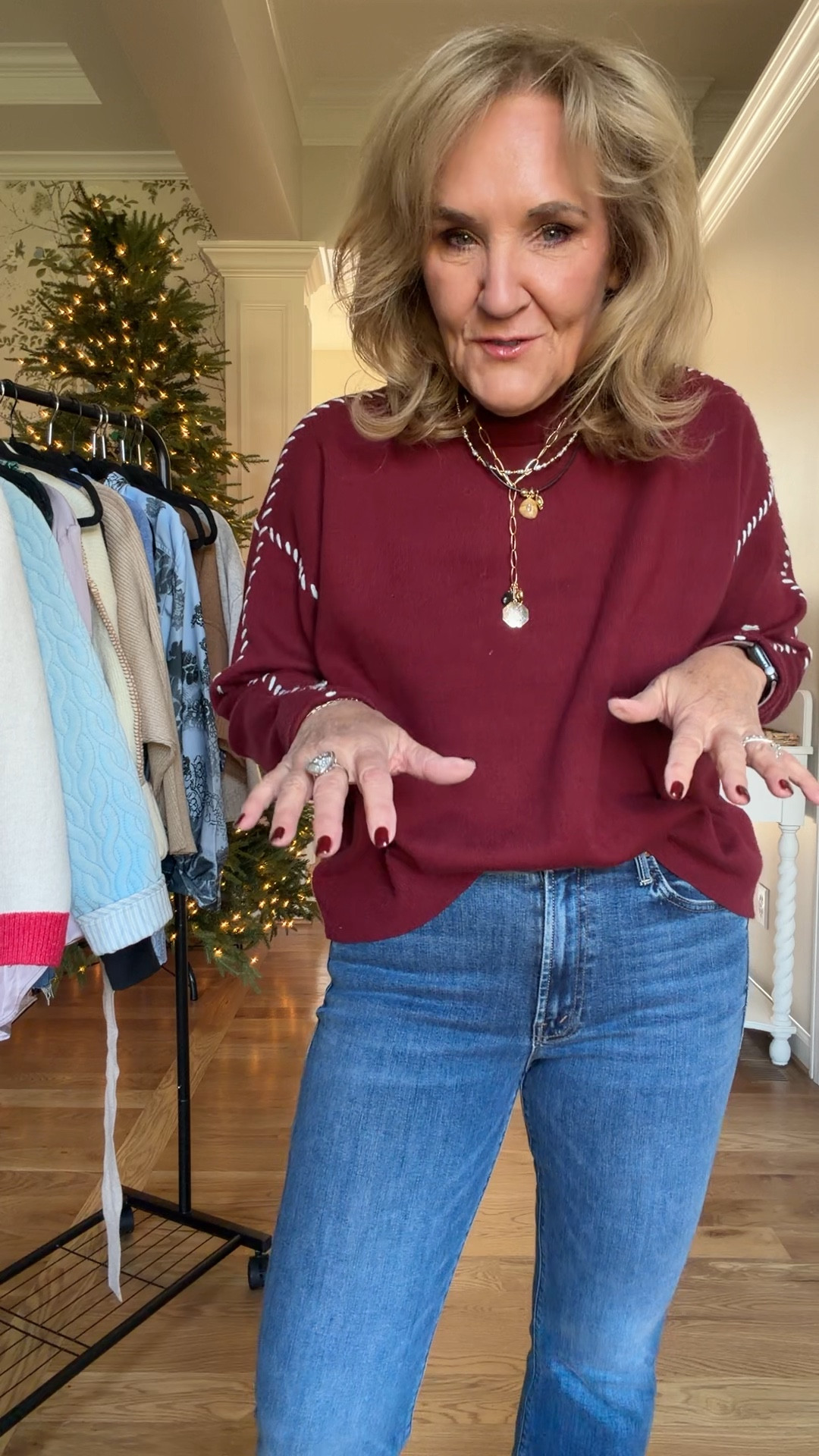 30% off code sitewide only a few exclusions @anthropologie code NANETTE30
So many great new arrivals to where all through the holiday season and beyond
Premium denim is included in the sale. I’m wearing a size 29 in the Paige denim and a 30 petite in the mother denim.
Size medium or eight in all.
The ski sweater is one size I would say it fits small through large


#LTKOver40 #LTKSaleAlert #LTKCyberWeek
