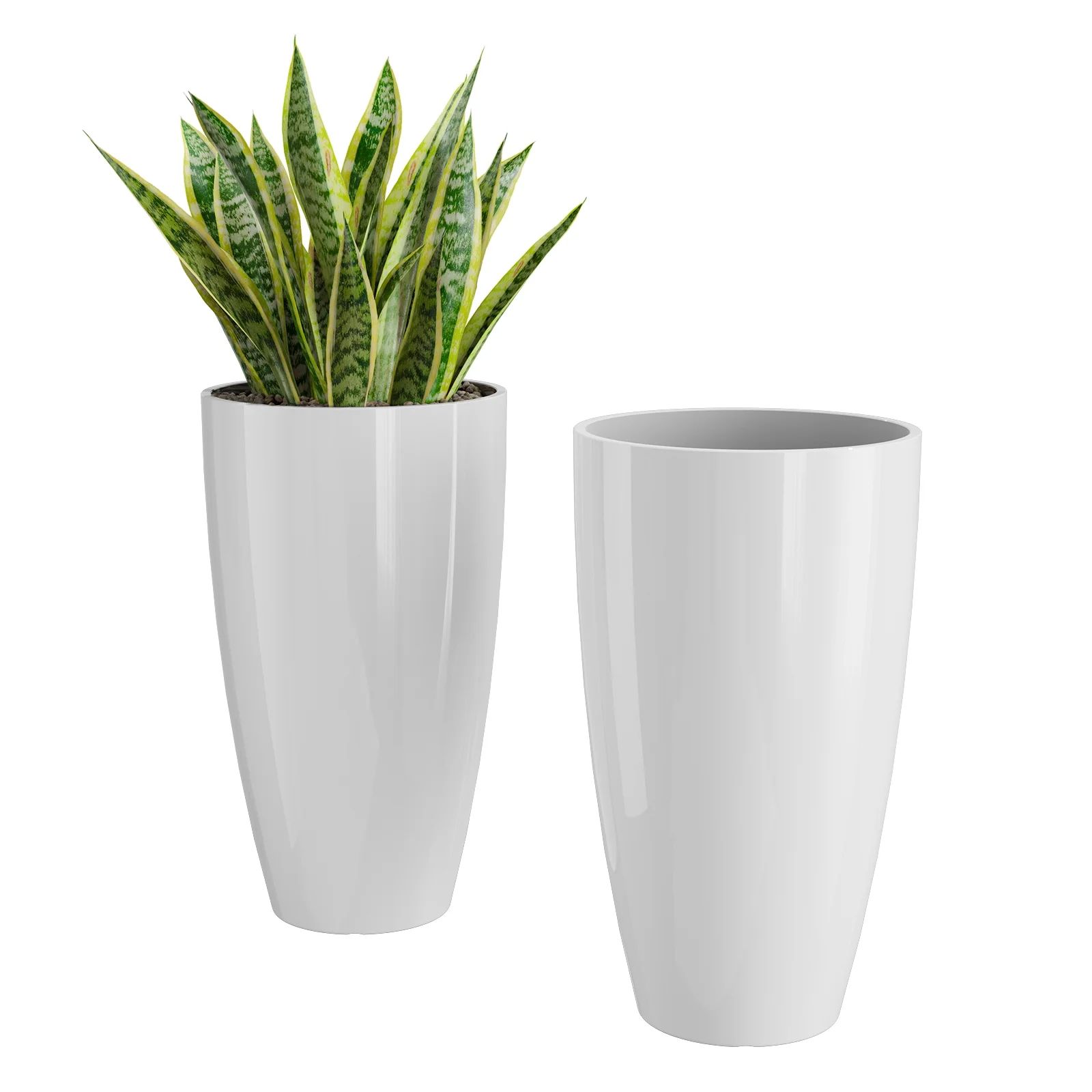 QCQHDU 21 inch Tall Planters for Outdoor Plants Set of 2,Outdoor Planters for Front Porch,Large P... | Walmart (US)