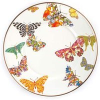 Mackenzie Childs Dinner Plate Butterfly Garden Courtly Check Enamelware Free Shipping New - 4 Available | Etsy (US)