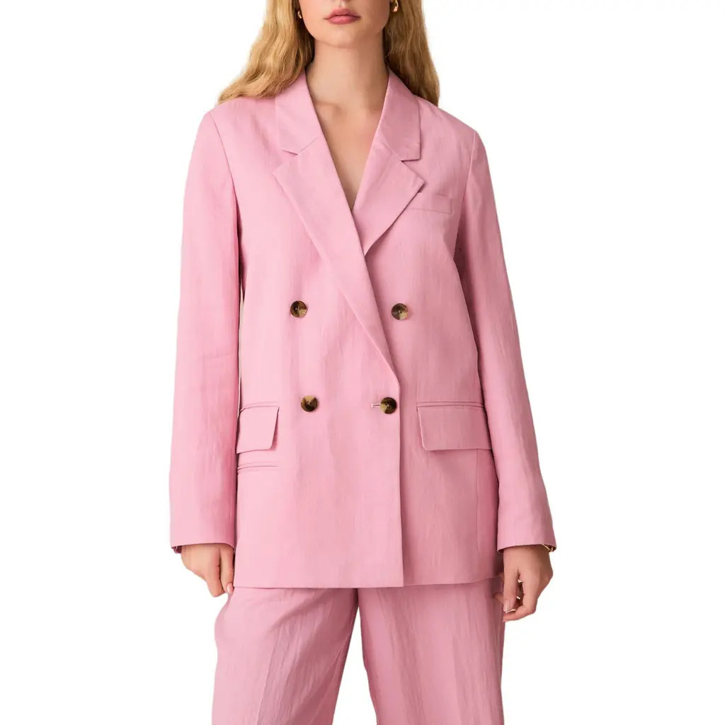 NEXT Tailored Double Breasted Blazer in Pink at Nordstrom, Size 6 Us | Nordstrom