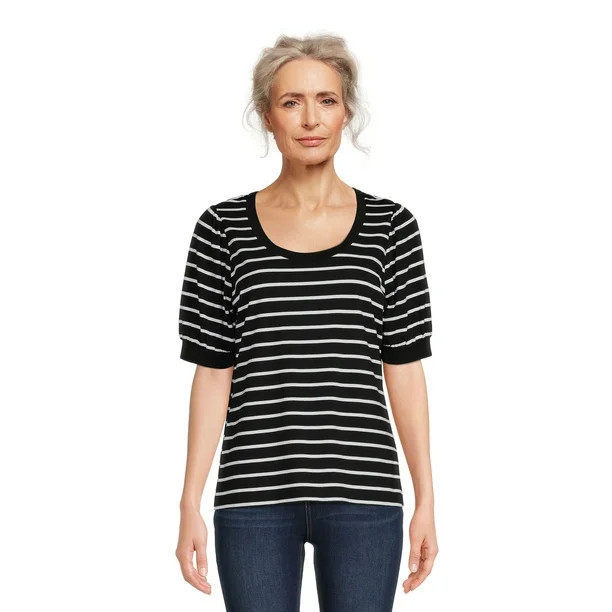 Time and Tru Women's Puff Sleeve Top | Walmart (US)