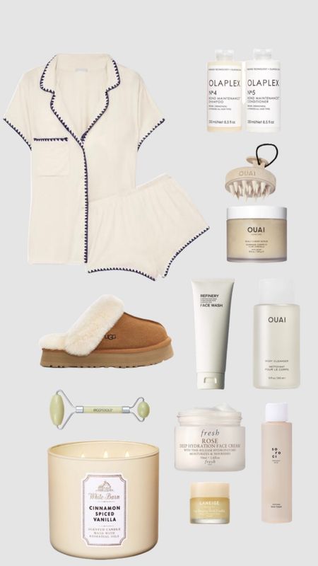 Night time routine inspired ✨💙 
•pajama set, ugg slippers , lotion , skin care , hair care 

#LTKFind #LTKbeauty #LTKGiftGuide