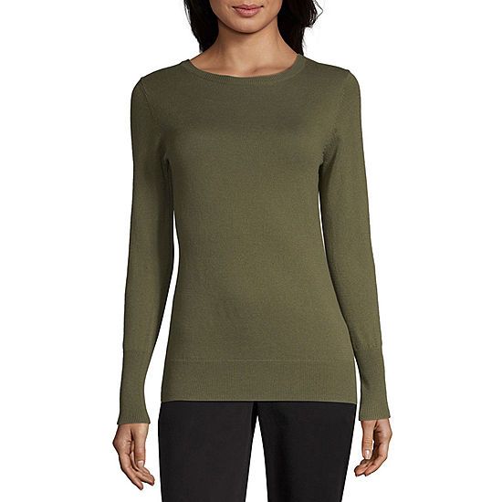 Worthington Long Sleeve Crew Neck Sweater - Tall | JCPenney