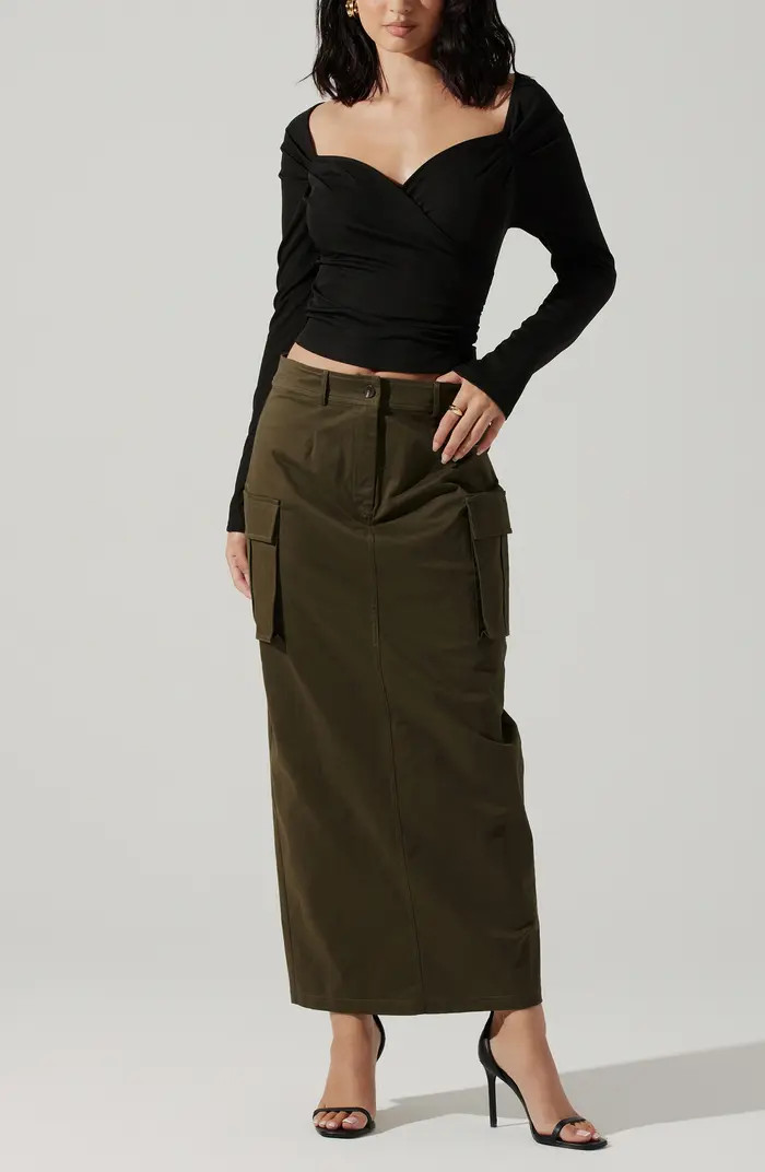 High Waist Cargo Maxi Skirt | Nordstrom