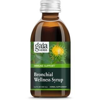 Gaia Herbs Bronchial Wellness Herbal Syrup 5.4 fl oz Liquid Respiratory Health | Swanson Health
