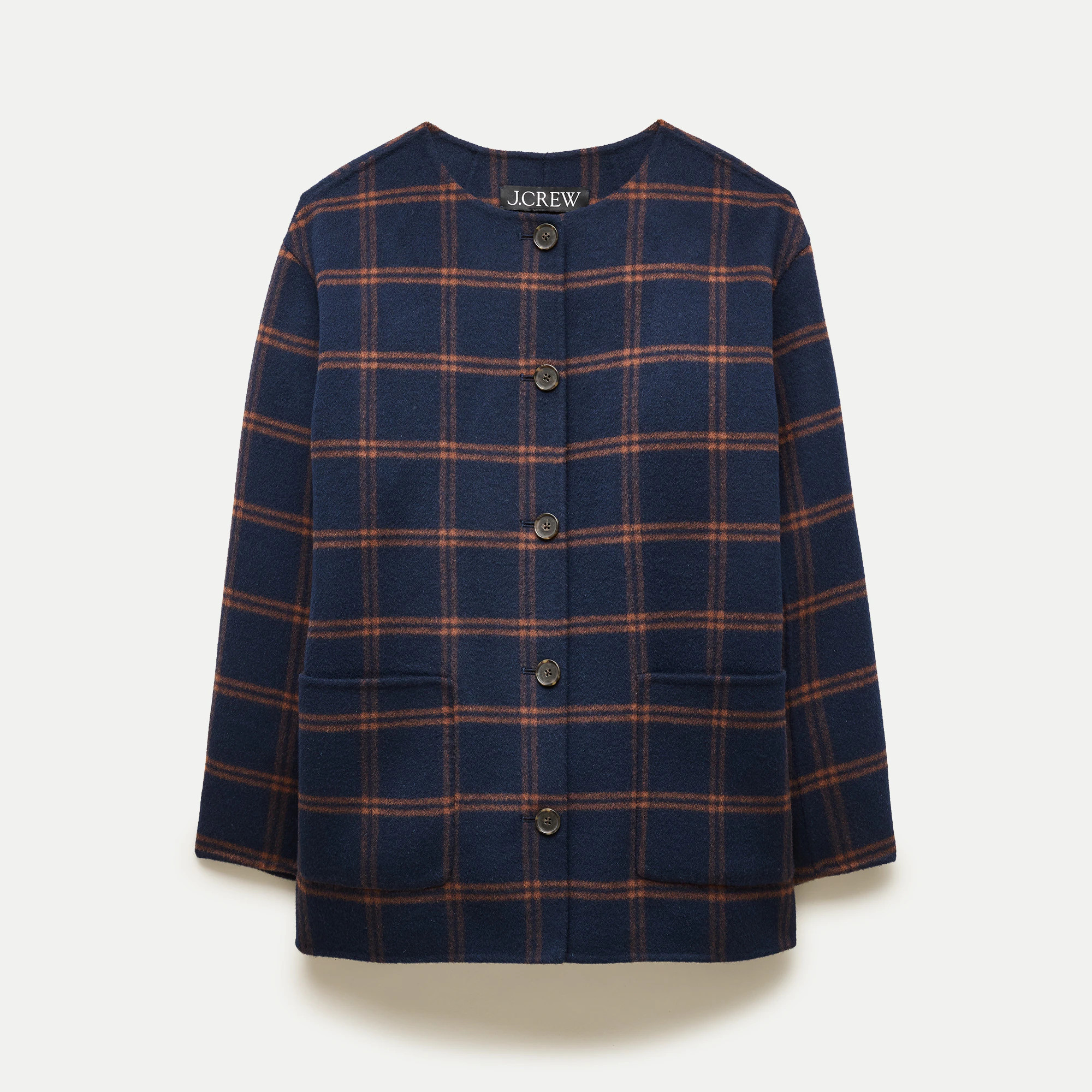 Bianca coat in plaid drapey wool blend | J. Crew US