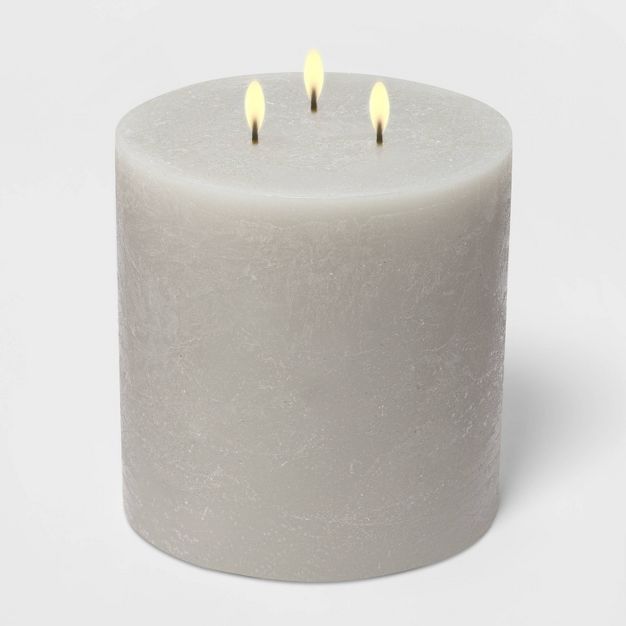 Pillar Cozy Cashmere Candle Gray - Threshold™ | Target