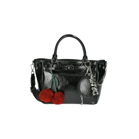 Madden NYC Women's Top Handle Satchel Handbag, Black | Walmart (US)