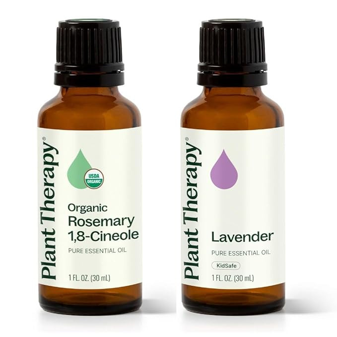 Plant Therapy Organic Rosemary Essential Oil 30 mL (1 oz) & Lavender Essential Oil 100% Pure, Und... | Amazon (US)